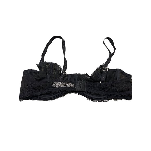 Chantelle Le Marais Balcony Black Lace Bra 36C C27350 - Picture 4 of 5